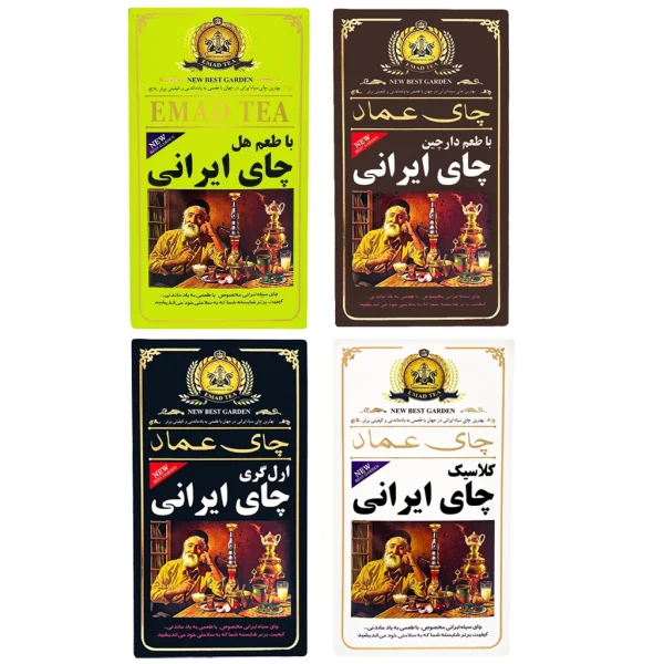 چای سیاه بهاره ایرانی عماد - ۴۰۰ گرم مجموعه ۴ عددی